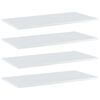 vidaXL B&uuml;cherregal-Bretter 4 Stk. Hochglanz-Wei&szlig; 80x40x1,5 cm