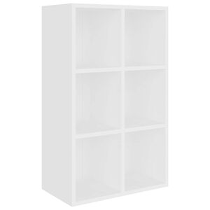 vidaXL B&uuml;cherregal/Sideboard Wei&szlig; 66x30x98 cm Holzwerkstoff