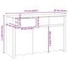 vidaXL Sideboard Drammen Eiche 114 x 43 x 75,5 cm Massivholz Kiefer