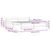 vidaXL Bettrahmen Wachsbraun 205.5 x 95.5 x 51 cm Massives Kiefernholz