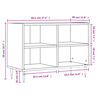 vidaXL TV-Schrank Grau Sonoma 69,5x30x50 cm Holzwerkstoff