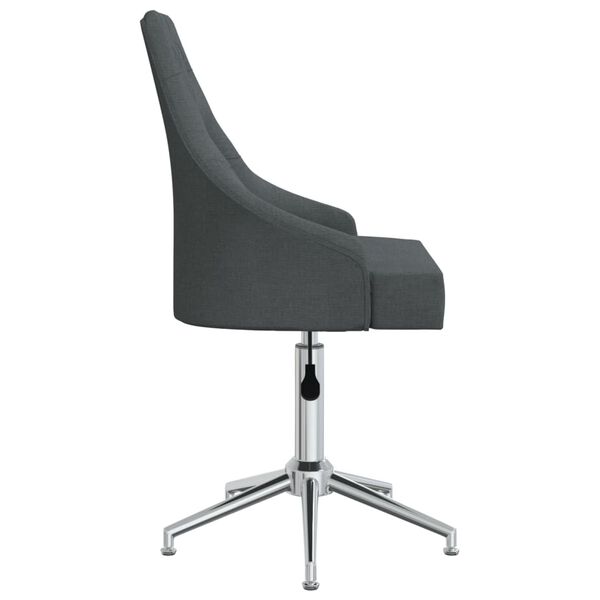 vidaXL Esszimmerst&uuml;hle 4 Stk. Drehbar Dunkelgrau Stoff