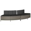 vidaXL Whirlpool-Umrandung Grau Poly Rattan und Massivholz Akazie