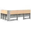 vidaXL Aufbewahrungskopfteil Beton Grau 207,5 x 137,5 x 76,5 cm