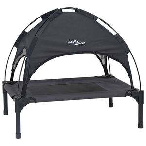 vidaXL Hundebett Schwarz 62 x 48 x 61 cm Stahl
