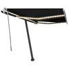 vidaXL Markise Manuell Einziehbar mit LED 350x250 cm Anthrazit