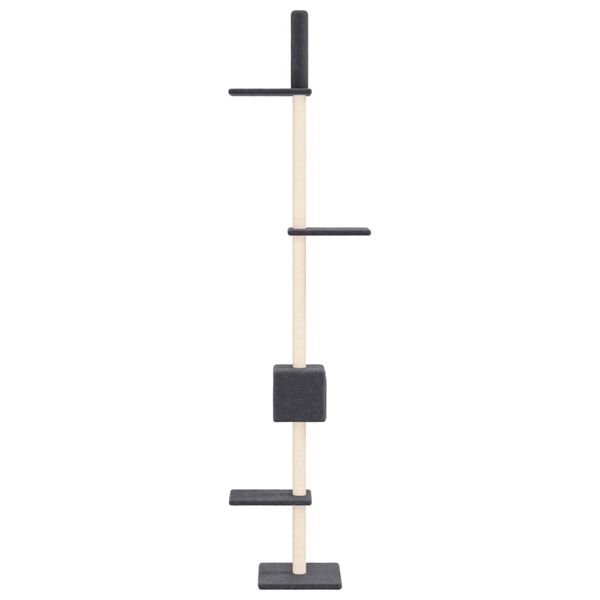 vidaXL Kratzbaum Deckenhoch Dunkelgrau 250,5-276,5 cm