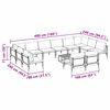 vidaXL Gartensofa-set mit Kissen 13 pcs Schwarz Stahl
