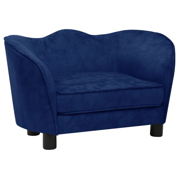 vidaXL Hundesofa Blau 66x43x40 cm Pl&uuml;sch