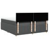 vidaXL Boxspringbett mit Matratze Dunkelgrau 200x200 cm Stoff