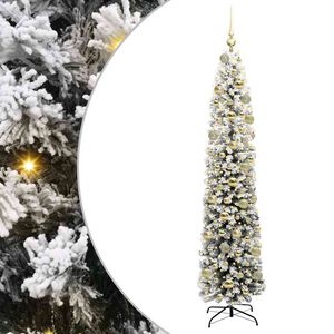 vidaXL K&uuml;nstlicher Weihnachtsbaum Gr&uuml;n und Wei&szlig; 180 cm