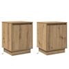 vidaXL Nachttisch 2 pcs Artisan-Eiche 39 x 34,5 x 50 cm Holzwerkstoff