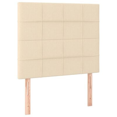 vidaXL Kopfteile 2 Stk. Creme 90x5x78/88 cm Stoff