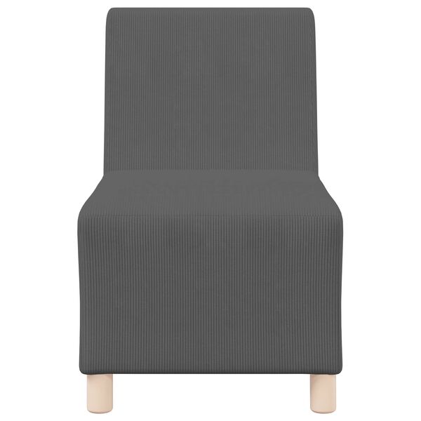 vidaXL | Modulares Armfreies Sofa | Dunkelgrau 55 x 74 x 82 cm Cordstoff