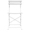 vidaXL Gartenklappstuhl 2 pcs Wei&szlig; 42 x 46 x 82cm Metall