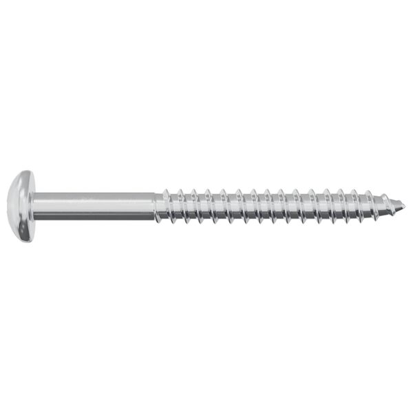 vidaXL Holzschraube 2 pcs Silber 9,8 x 53 mm Stahl