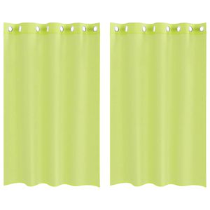 vidaXL Voile Vorh&auml;nge mit &Ouml;sen 2 Stk. Apfelgr&uuml;n 140x175 cm