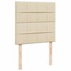 vidaXL Boxspringbett mit Matratze Creme 90x190 cm Stoff