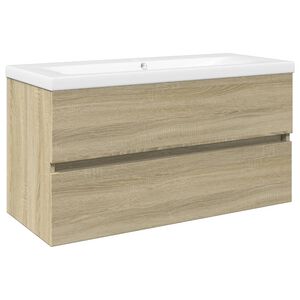 vidaXL 2-tlg. Badm&ouml;bel-Set Keramik und Holzwerkstoff