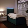 vidaXL Boxspringbett mit Matratze Dunkelgr&uuml;n 90x200 cm Samt