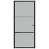 vidaXL Innent&uuml;r 93x201,5 cm Schwarz Mattglas und Aluminium