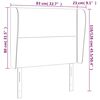 vidaXL Kopfteil mit Ohren Creme 83x23x118/128 cm Stoff