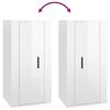 vidaXL TV-Wandschrank Hochglanz-Wei&szlig; 40x34,5x80 cm