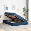 vidaXL Aufbewahrungsbett mit Matratze Blau 140 x 200 cm Polyester