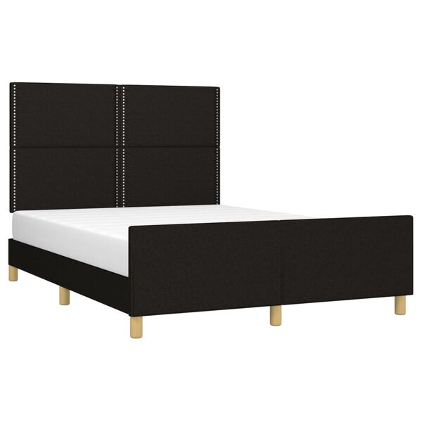 vidaXL Bettgestell ohne Matratze Schwarz 140x190 cm Stoff