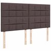 vidaXL Boxspringbett mit Matratze Dunkelbraun 180x200 cm Stoff