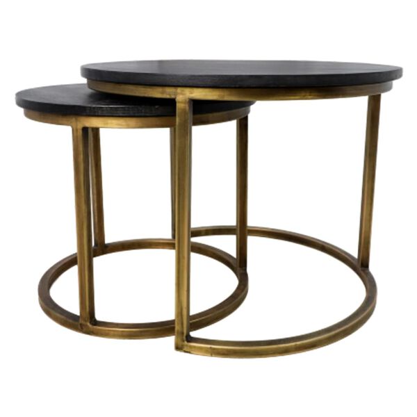 HSM Collection 2-tlg. Couchtisch-Set Finnley Rund