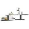 vidaXL TV-Wandregal Grau 125x18x23 cm Holzwerkstoff