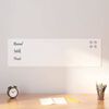 vidaXL Magnettafel Wandmontage Wei&szlig; 100x30 cm Hartglas