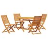 vidaXL Garten Essgruppe 5 pcs Braun Akazie Massivholz