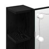 vidaXL Spiegelschrank mit Regal Schwarz Eichen-Optik 70 x 16,5 x 60 cm