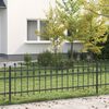 vidaXL Ringzaun Schwarz 200 x 130 cm Pulverbeschichteter Stahl