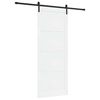 vidaXL Schiebet&uuml;r Wei&szlig; und Schwarz 93 x 232 cm