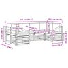 vidaXL Ecksofa Set mit Kissen 6 pcs Natur Massivholz Akazie