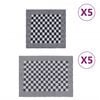 vidaXL 10-tlg. Handtuch-Set Blau und Wei&szlig; Baumwolle