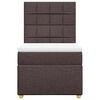 vidaXL Boxspringbett mit Matratze Dunkelbraun 90x200 cm Stoff