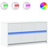 vidaXL TV-Schrank mit LED-Beleuchtung Wei&szlig; 100x34x50 cm Holzwerkstoff
