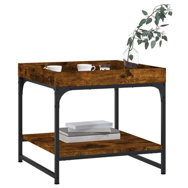 vidaXL Couchtisch R&auml;uchereiche 49,5x49,5x45 cm Holzwerkstoff