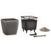 LECHUZA Blumentopf QUADRO LS 28 ALL-IN-ONE Set Anthrazit 16143
