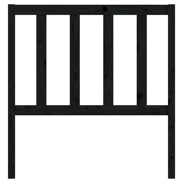 vidaXL Kopfteil Schwarz 81x4x100 cm Massivholz Kiefer