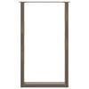 vidaXL Bartischbeine U-Form 2 Stk. Naturstahl 60x(100-101) cm Stahl