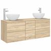 vidaXL Badezimmerschrank-Set 3 stk. Sonoma-Eiche 129 x 41 x 80 cm