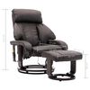 vidaXL TV-Massagesessel Braun Kunstleder