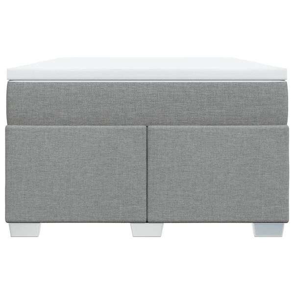 vidaXL Boxspringbett mit Matratze Hellgrau 120x200 cm Stoff