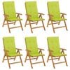 vidaXL Gartenst&uuml;hle mit Kissen 6 Stk. Massivholz Teak