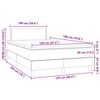 vidaXL Boxspringbett mit Matratze & LED Grau 120x190 cm Kunstleder